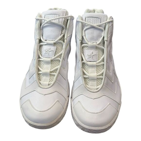 New CONVERSE Voltage Vltg Triple White Women's Mid Leather Sneakers 10 - Picture 4 of 6